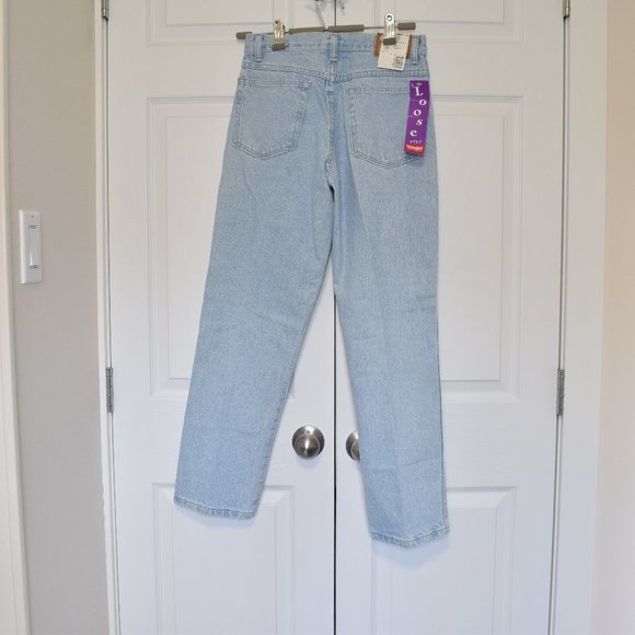 Vintage With Tags Wrangler Denim Jeans Light Wash High Rise Straight Cut - Picture 2 of 4